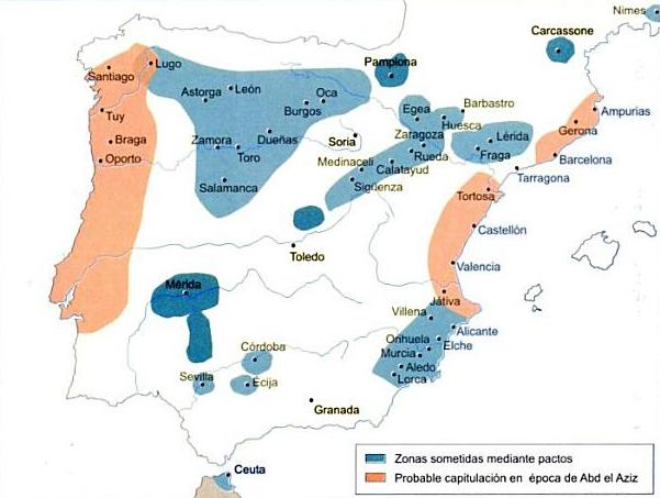 MAPA DE LA RECONQUISTA